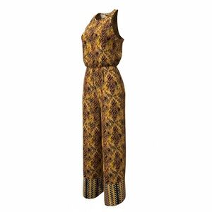Anthropologie bl^k London  Yellow and Brown Patterned Jumpsuit